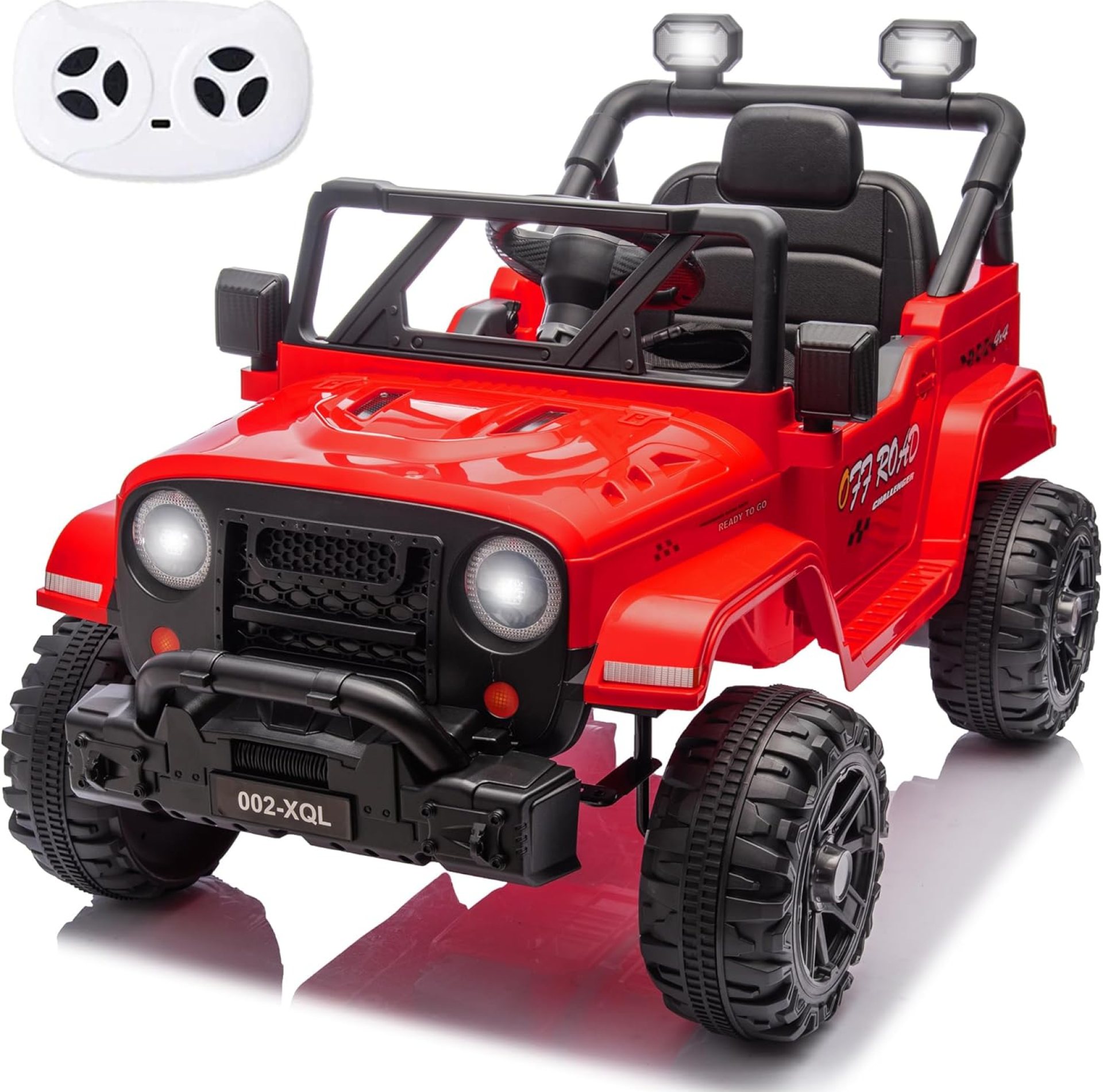 Sopbost 12V 7Ah Long-Lasting Battery Ride-On Truck with Remote, Bluetooth Music Player, LED Headlights, Light Bar, Iron Suspension, 3.5MPH 2WD Electric Vehicle for Kids 3-5 Years, Red Sopbost 12V 7Ah Long-Lasting Battery Ride-On Truck with Remote, Bluetooth Music Player, LED Headlights, Light Bar, Iron Suspension, 3.5MPH 2WD Electric Vehicle for Kids 3-5 Years, Red
