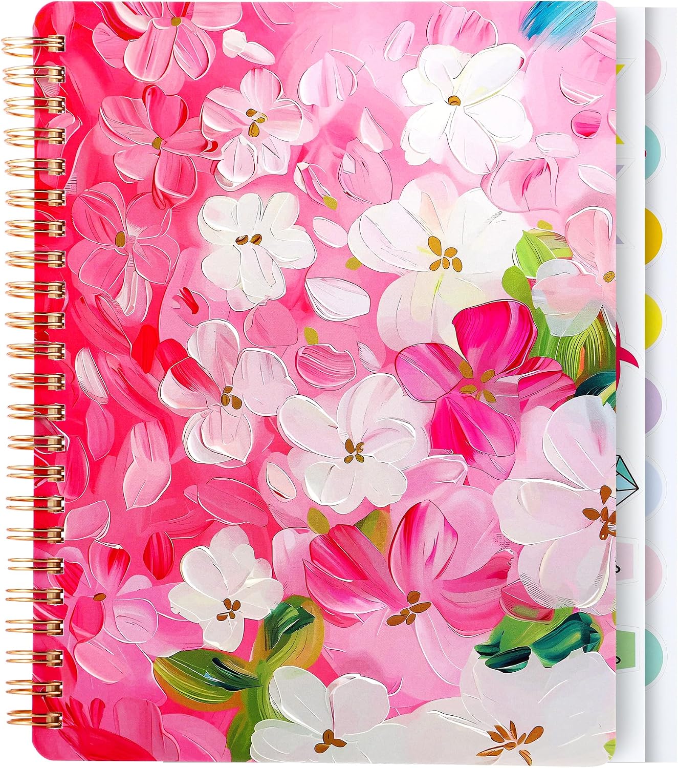Spiral Notebook for Women, 8.25″ x 6.25″ Journal with Durable Hardcover and 160 Lined Pages with Large Pockets – Perfect to Stay Organized and Boost Productivity at Work or School (flowers-N) Spiral Notebook for Women, 8.25″ x 6.25″ Journal with Durable Hardcover and 160 Lined Pages with Large Pockets – Perfect to Stay Organized and Boost Productivity at Work or School (flowers-N)