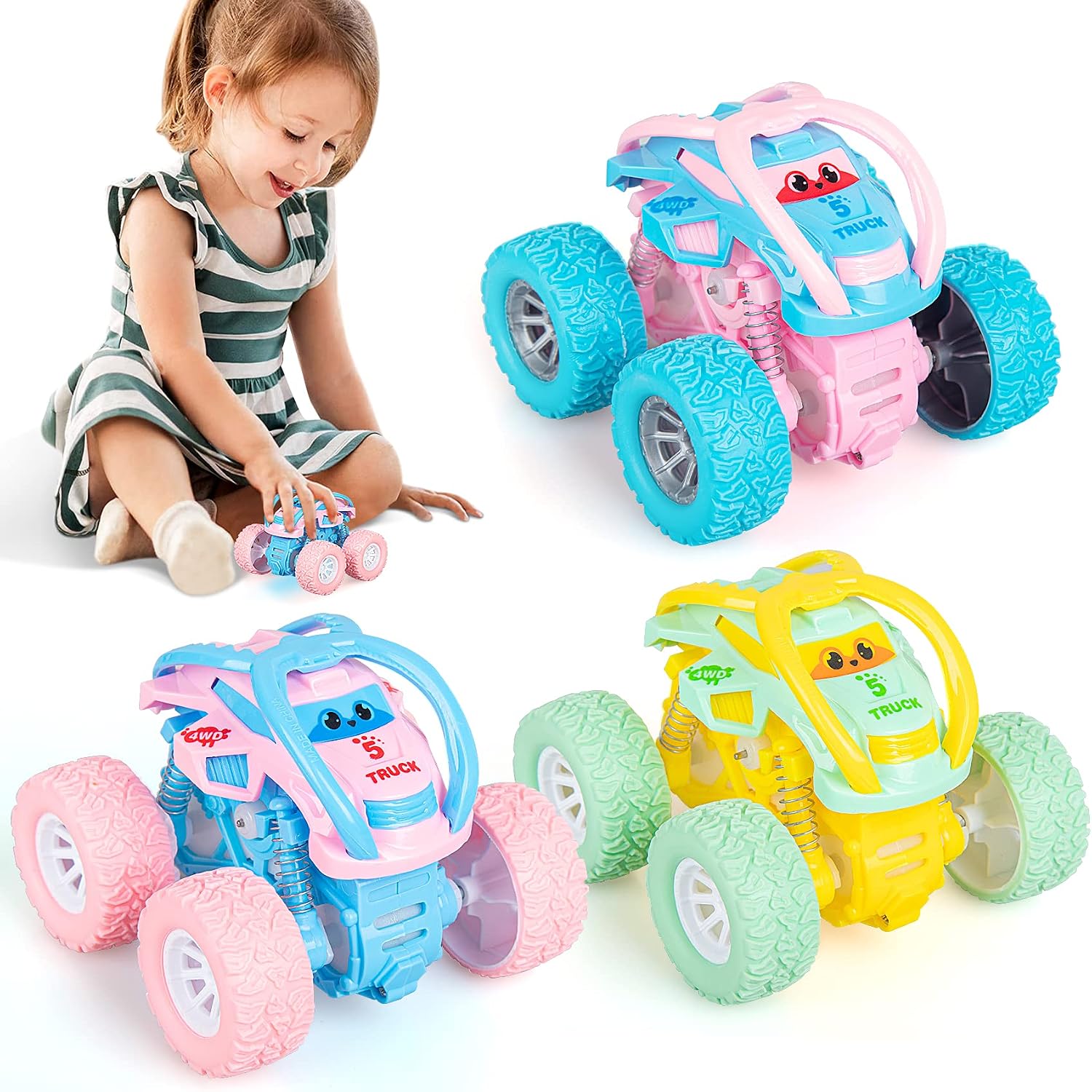 LODBY Car Toys for 2 3 4 Year Old Girls Gifts, Pull Back Cars Toys for Toddler Age 2-6, Monster Trucks for Kids Boys Toys Age 2-6 Year Old Girl Birthday Gifts LODBY Car Toys for 2 3 4 Year Old Girls Gifts, Pull Back Cars Toys for Toddler Age 2-6, Monster Trucks for Kids Boys Toys Age 2-6 Year Old Girl Birthday Gifts