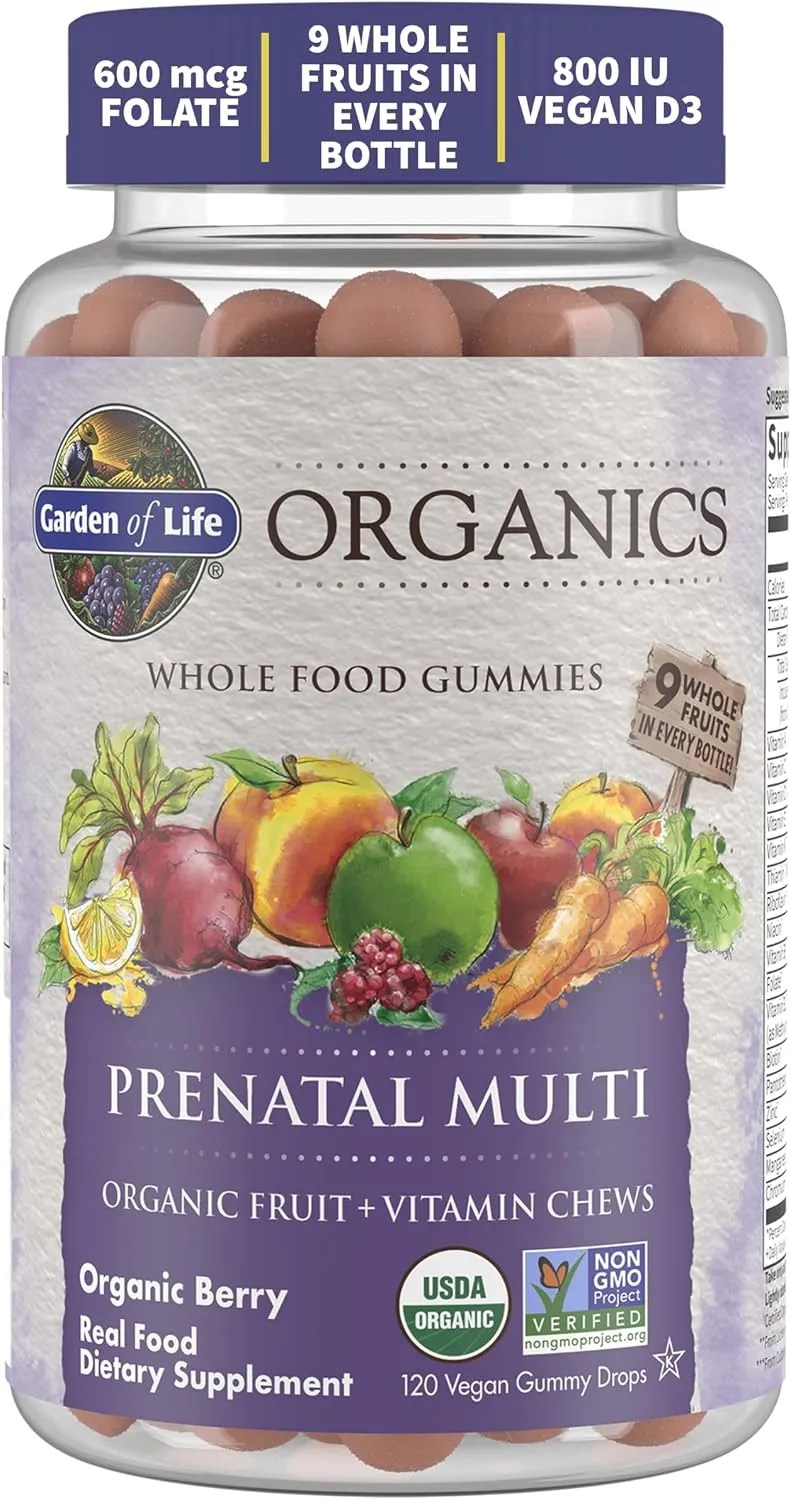 Prenatal Gummies Multivitamin with Vitamin D3, B6, B12, C & Folate for Healthy Fetal Development – Garden of Life mykind Organics – Organic, Non-GMO, Gluten-Free, Vegan, Berry Flavor, 30 Day Supply Prenatal Gummies Multivitamin with Vitamin D3, B6, B12, C & Folate for Healthy Fetal Development – Garden of Life mykind Organics – Organic, Non-GMO, Gluten-Free, Vegan, Berry Flavor, 30 Day Supply
