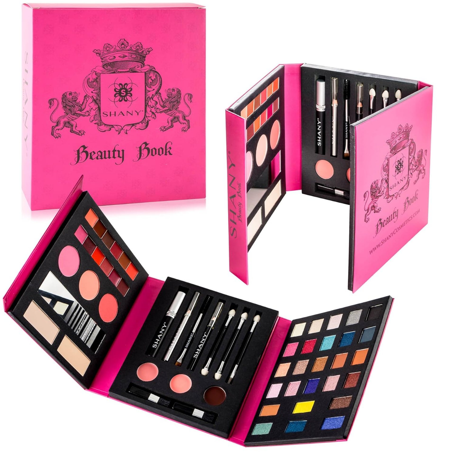 SHANY Beauty Book Makeup Kit All in one Travel Makeup Set – 35 Colors Eyeshadow, Eye brow, makeup blushes, powder palette,10 Lip Colors, Eyeliner pens & makeup Mirror – Holiday Makeup Gift Set SHANY Beauty Book Makeup Kit All in one Travel Makeup Set – 35 Colors Eyeshadow, Eye brow, makeup blushes, powder palette,10 Lip Colors, Eyeliner pens & makeup Mirror – Holiday Makeup Gift Set