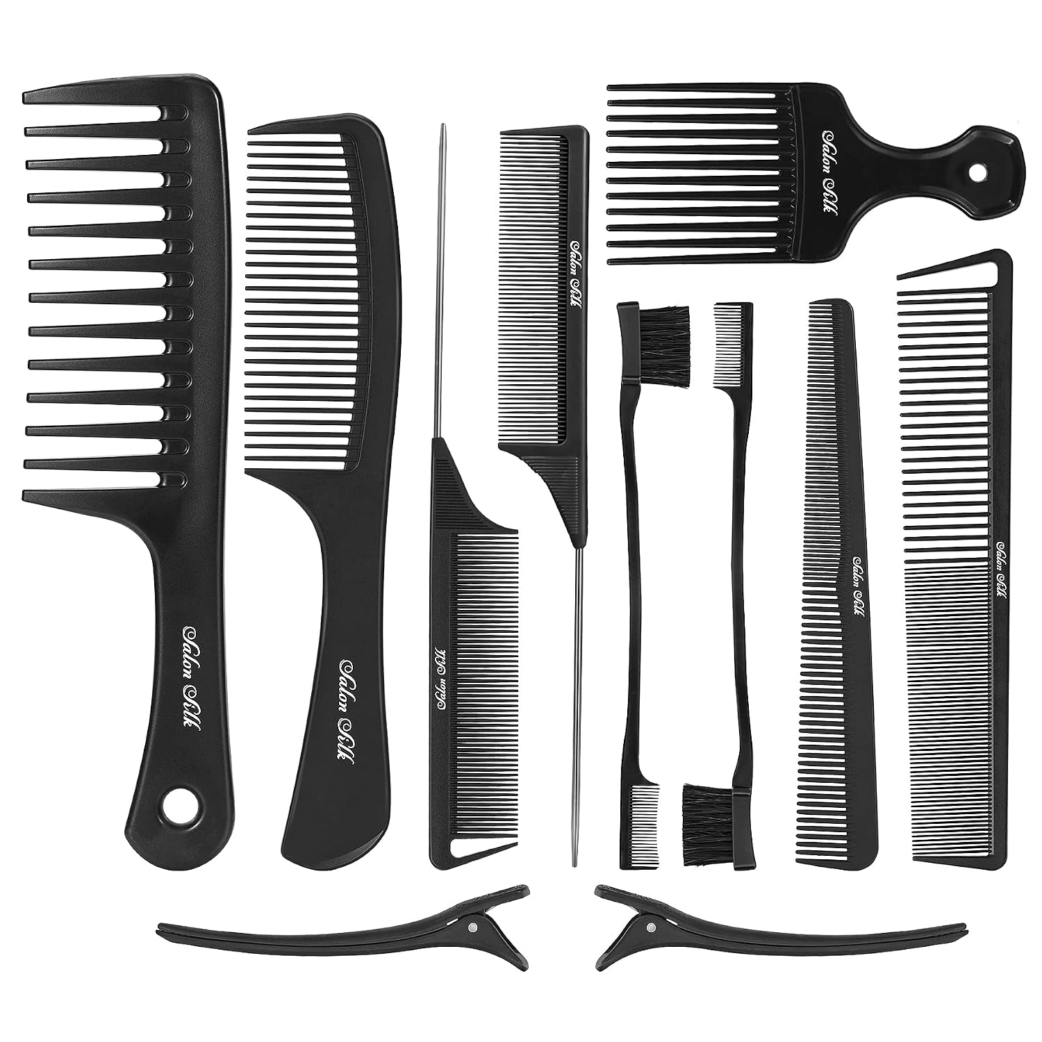 SalonSilk Professional Combs Set for Natural Black Curly Hair for Ladies SalonSilk Professional Combs Set for Natural Black Curly Hair for Ladies
