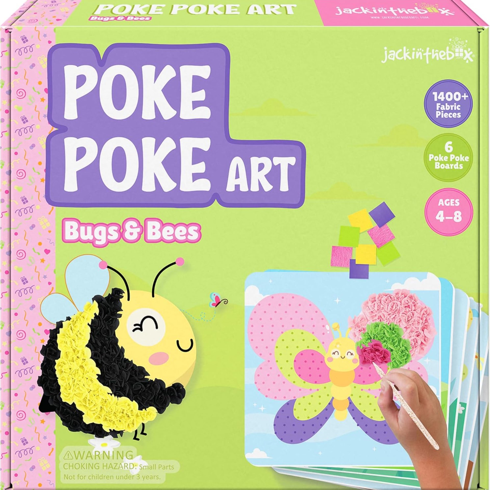 jackinthebox Poke Poke Art – Bugs Like Snail, Bee, Ladybug, Dragonfly, Butterfly, Catterpillar, Mess-Free Sewing Art for Kids, Toys for Girls and Boys, Great Gift for Kids Ages 4 5 6 7 8 jackinthebox Poke Poke Art – Bugs Like Snail, Bee, Ladybug, Dragonfly, Butterfly, Catterpillar, Mess-Free Sewing Art for Kids, Toys for Girls and Boys, Great Gift for Kids Ages 4 5 6 7 8