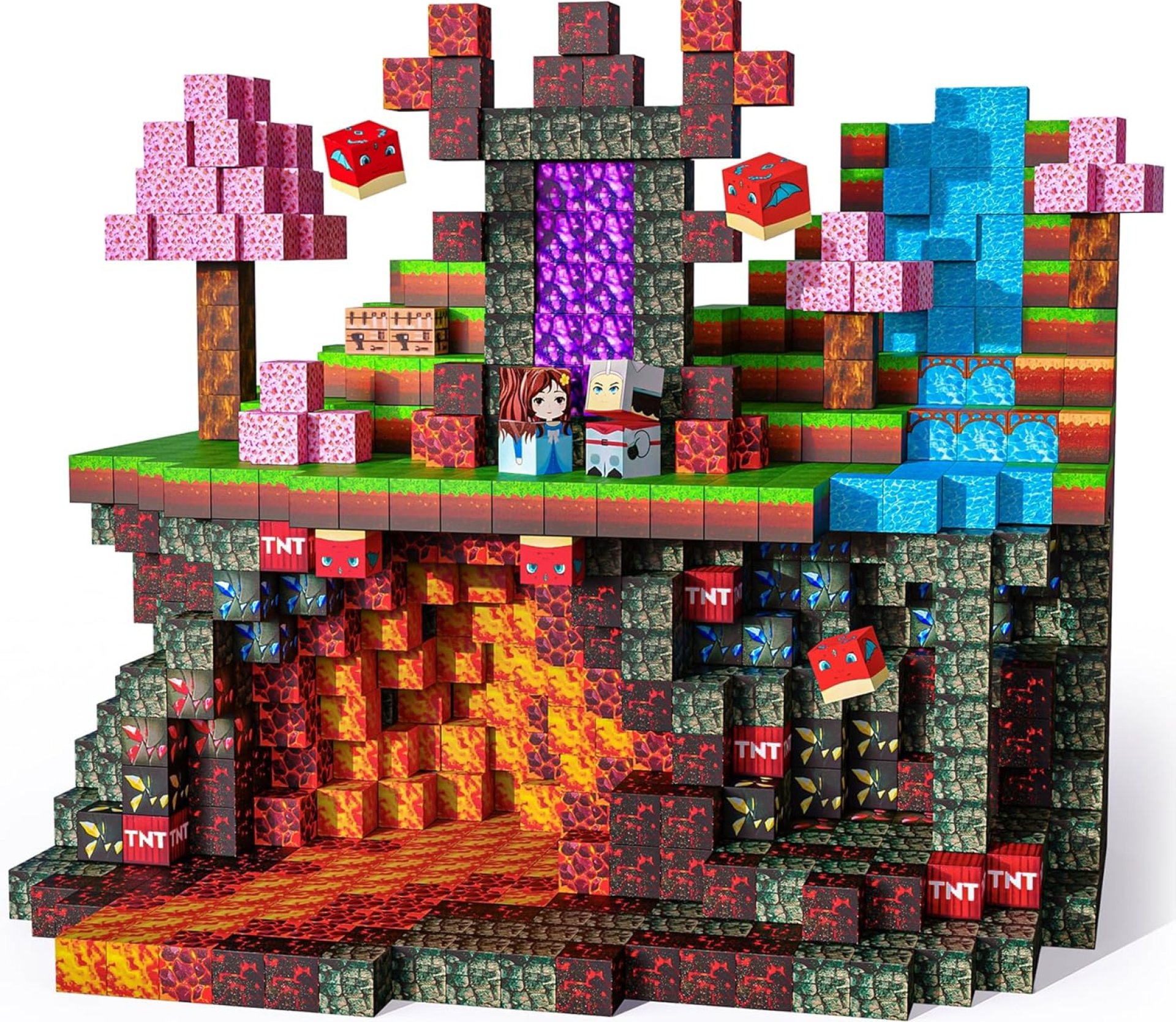 Magnetic Blocks-100PCS Build Magnet Magic Forest World Set Magnetic Building Blocks, STEM Sensory 0.98” Magnet Cubes for Kids Toddlers for Boys & Girls Ages 3 4 5 6 7 8 9 10 12 Magnetic Blocks-100PCS Build Magnet Magic Forest World Set Magnetic Building Blocks, STEM Sensory 0.98” Magnet Cubes for Kids Toddlers for Boys & Girls Ages 3 4 5 6 7 8 9 10 12