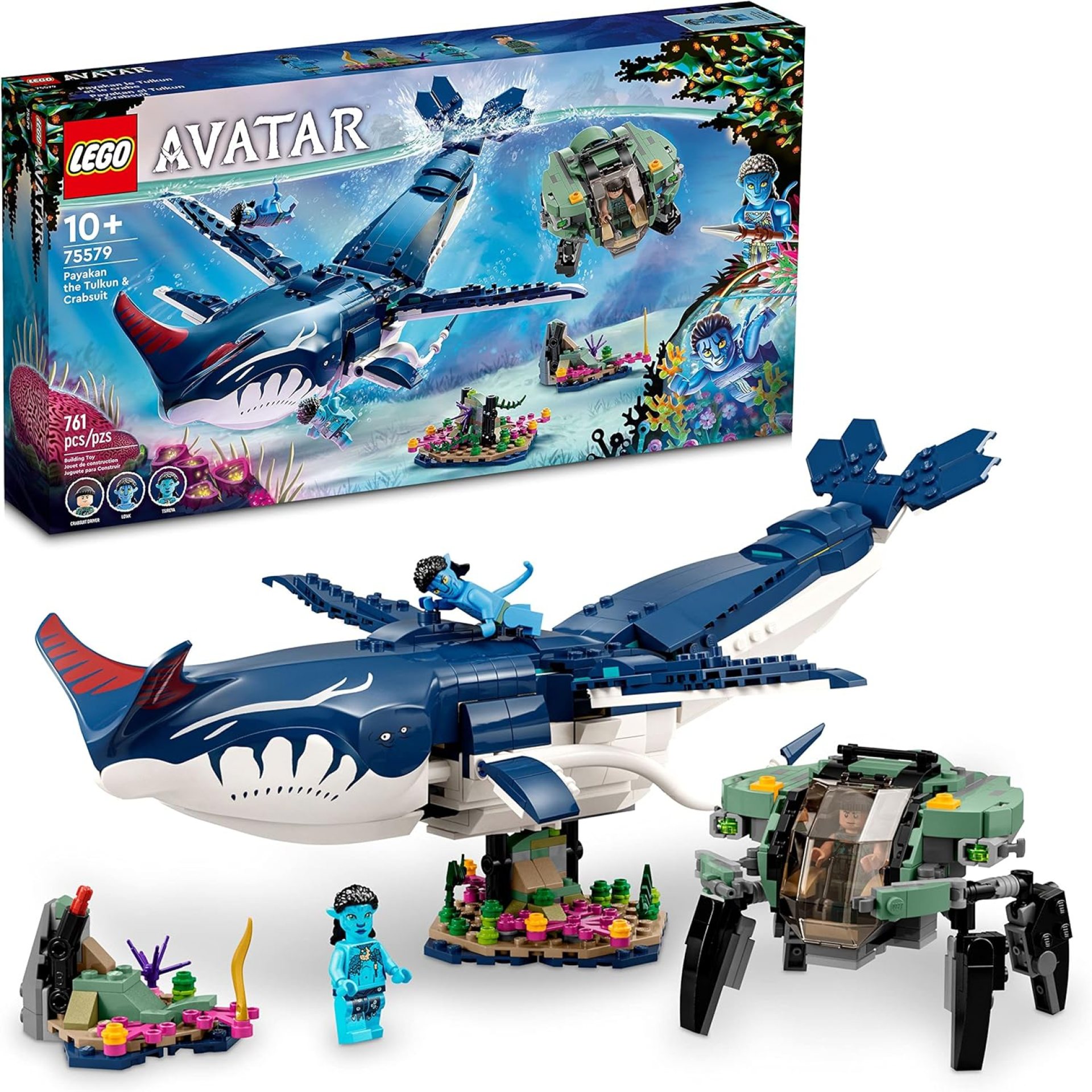 LEGO Avatar: The Way of Water Payakan The Tulkun & Crabsuit 75579, Building Toy Set, Movie Underwater Ocean with Whale-Like Sea Animal Creature Figure LEGO Avatar: The Way of Water Payakan The Tulkun & Crabsuit 75579, Building Toy Set, Movie Underwater Ocean with Whale-Like Sea Animal Creature Figure