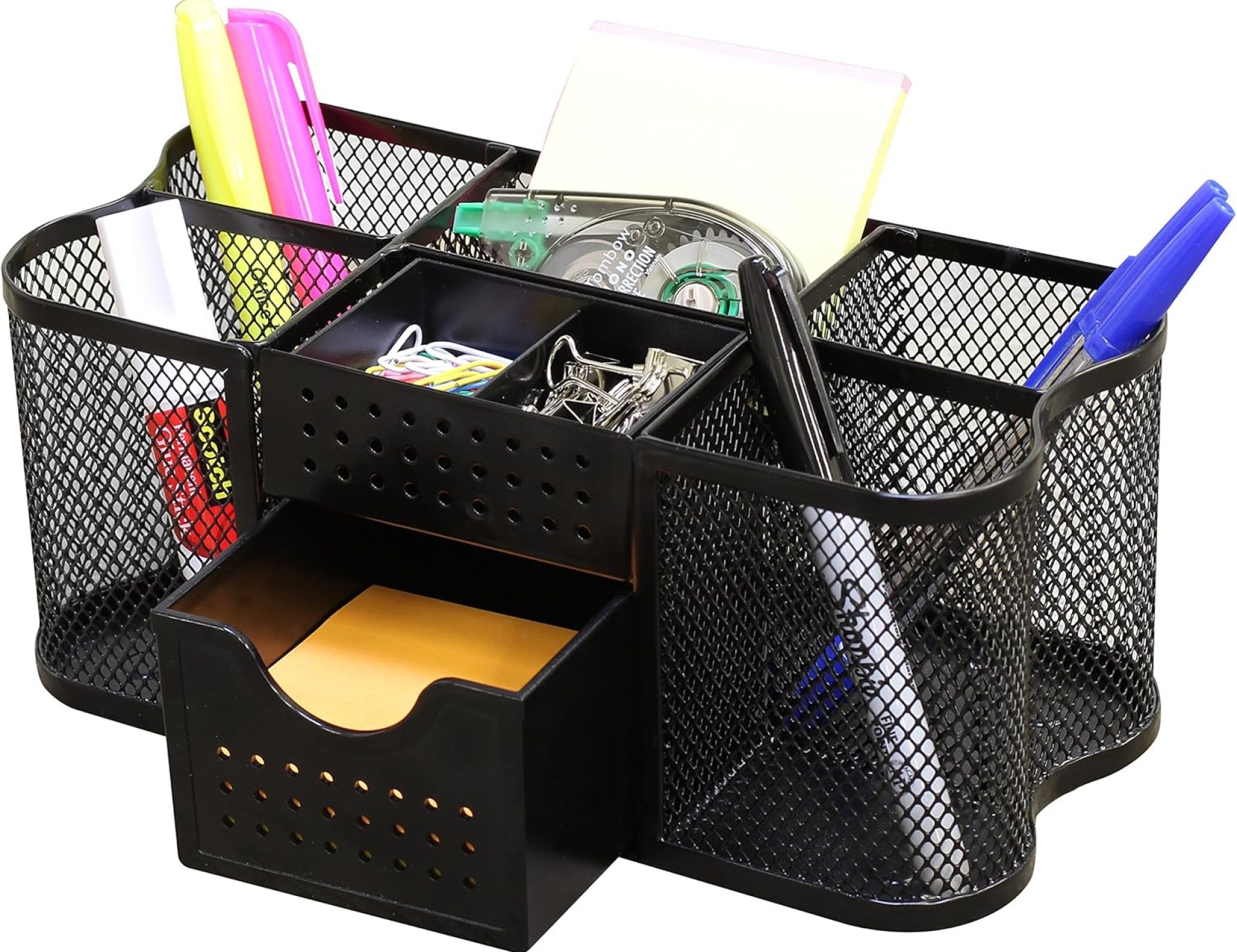 Deco Brothers Desk Organizers Pen Holder Office Caddy Storage, Black Deco Brothers Desk Organizers Pen Holder Office Caddy Storage, Black