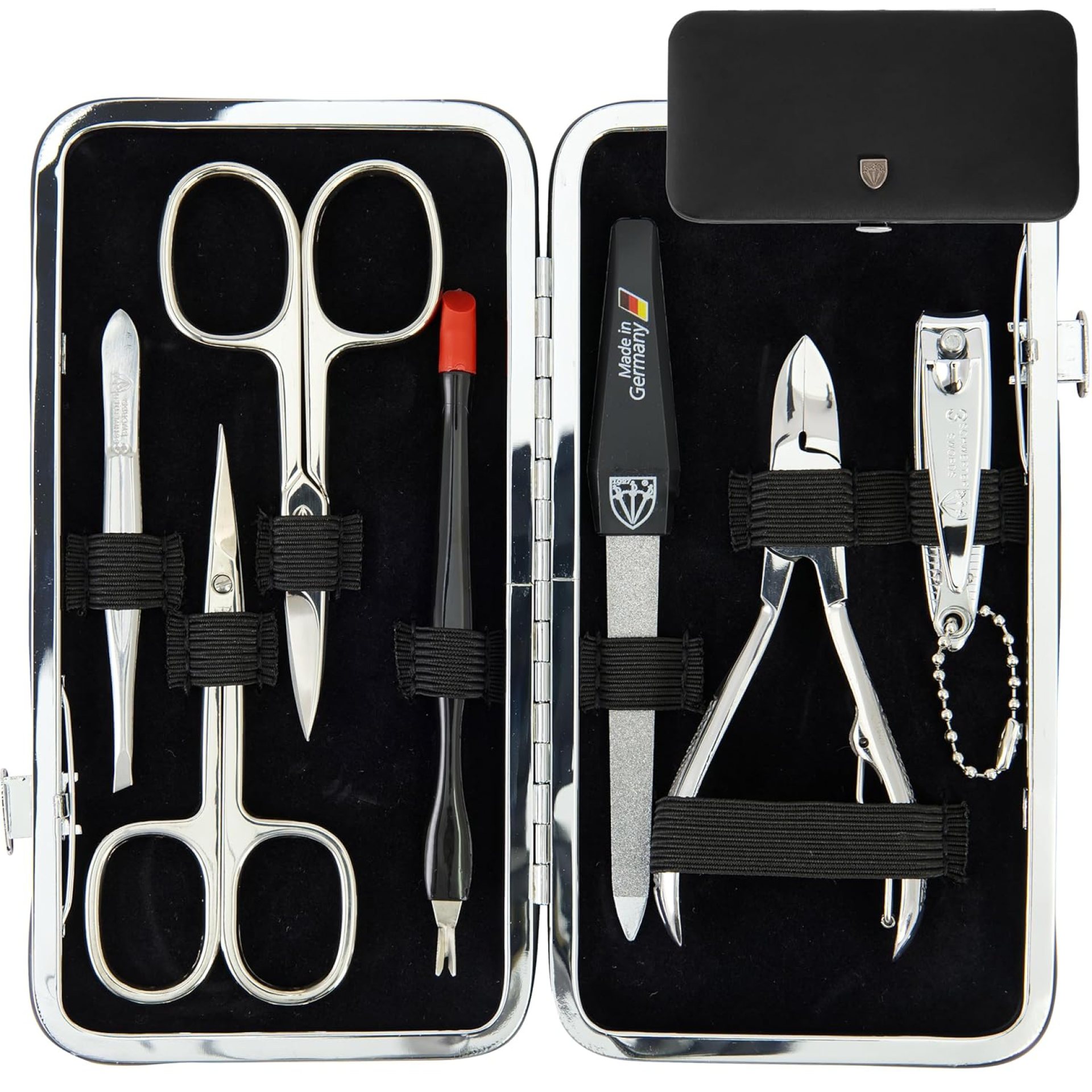 3 Swords Germany – brand quality 7 piece manicure pedicure grooming kit set for professional finger & toe nail care scissors clipper fashion leather case in gift box, Made by 3 Swords Germany (6271) 3 Swords Germany – brand quality 7 piece manicure pedicure grooming kit set for professional finger & toe nail care scissors clipper fashion leather case in gift box, Made by 3 Swords Germany (6271)