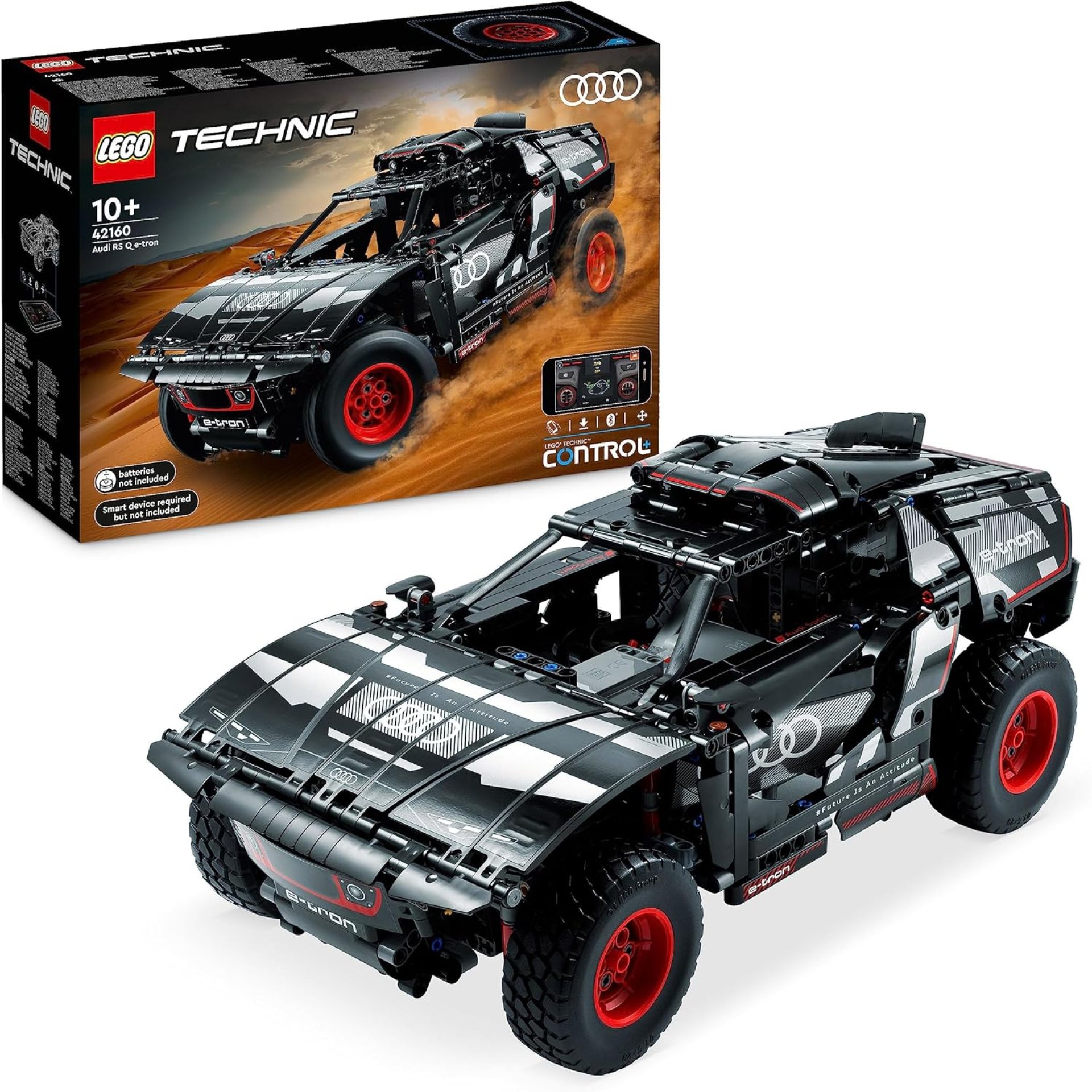 LEGO Technic Audi RS Q e-tron 42160 Advanced Building Kit for Kids Ages 10 and Up, This Remote Controlled Car Toy Features App-Controlled Steering and Makes a Great Gift for Kids Who Love Engineering LEGO Technic Audi RS Q e-tron 42160 Advanced Building Kit for Kids Ages 10 and Up, This Remote Controlled Car Toy Features App-Controlled Steering and Makes a Great Gift for Kids Who Love Engineering
