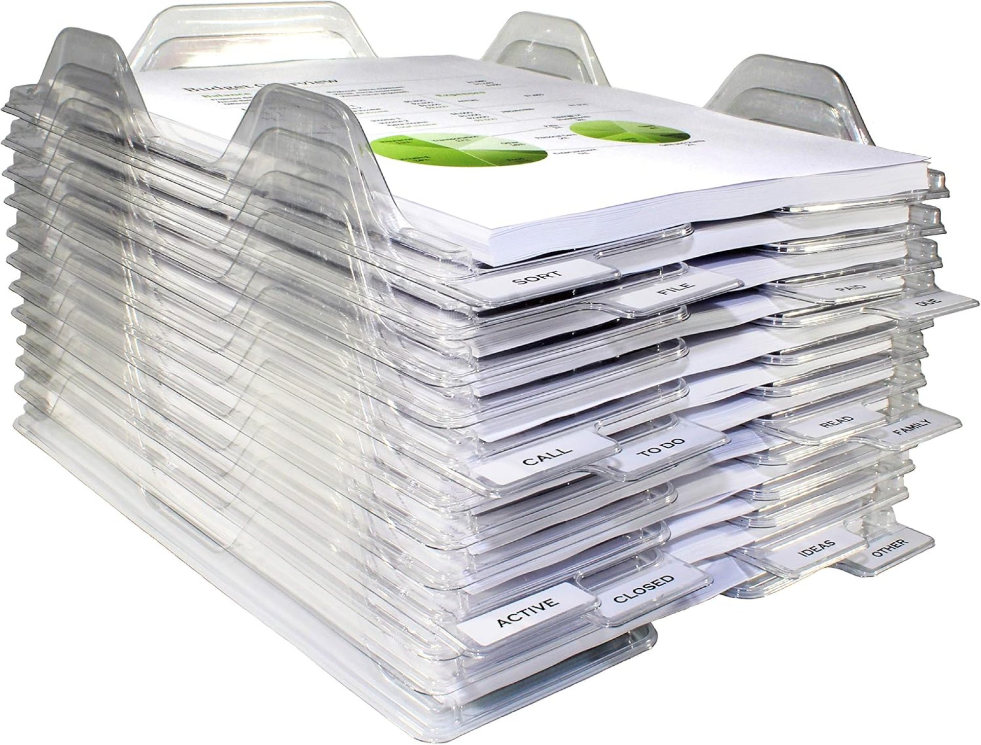 File Organizers – Letter Size, Stackable Trays for Desk – for Office Files, Mail, Documents – 12 Pack, Clear File Organizers – Letter Size, Stackable Trays for Desk – for Office Files, Mail, Documents – 12 Pack, Clear