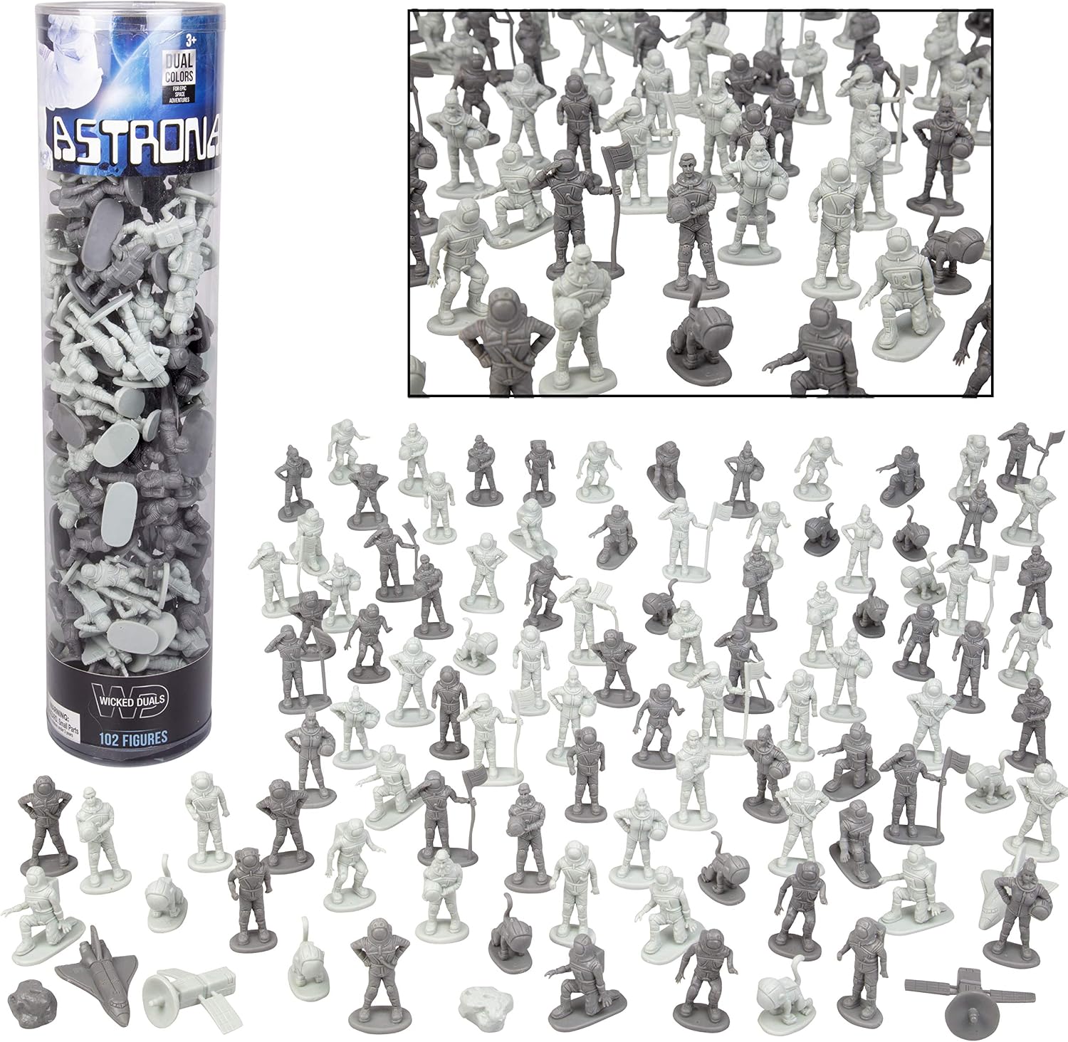Space & Astronaut Action Figure Toy Playset- 100+ Pcs with 11 Unique Characters- Astronauts, Asteroids, Rockets, & More- Great for Party Favors, Decorations, Dioramas, School Projects, Gifts for Kids Space & Astronaut Action Figure Toy Playset- 100+ Pcs with 11 Unique Characters- Astronauts, Asteroids, Rockets, & More- Great for Party Favors, Decorations, Dioramas, School Projects, Gifts for Kids