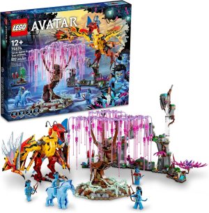 LEGO Avatar Toruk Makto & Tree of Souls 75574 Building Set – Movie Inspired Toy Set with Jake Sully and Neytiri Minifigures, Direhorse Animal Figure, Glow in The Dark Pandora Adventure