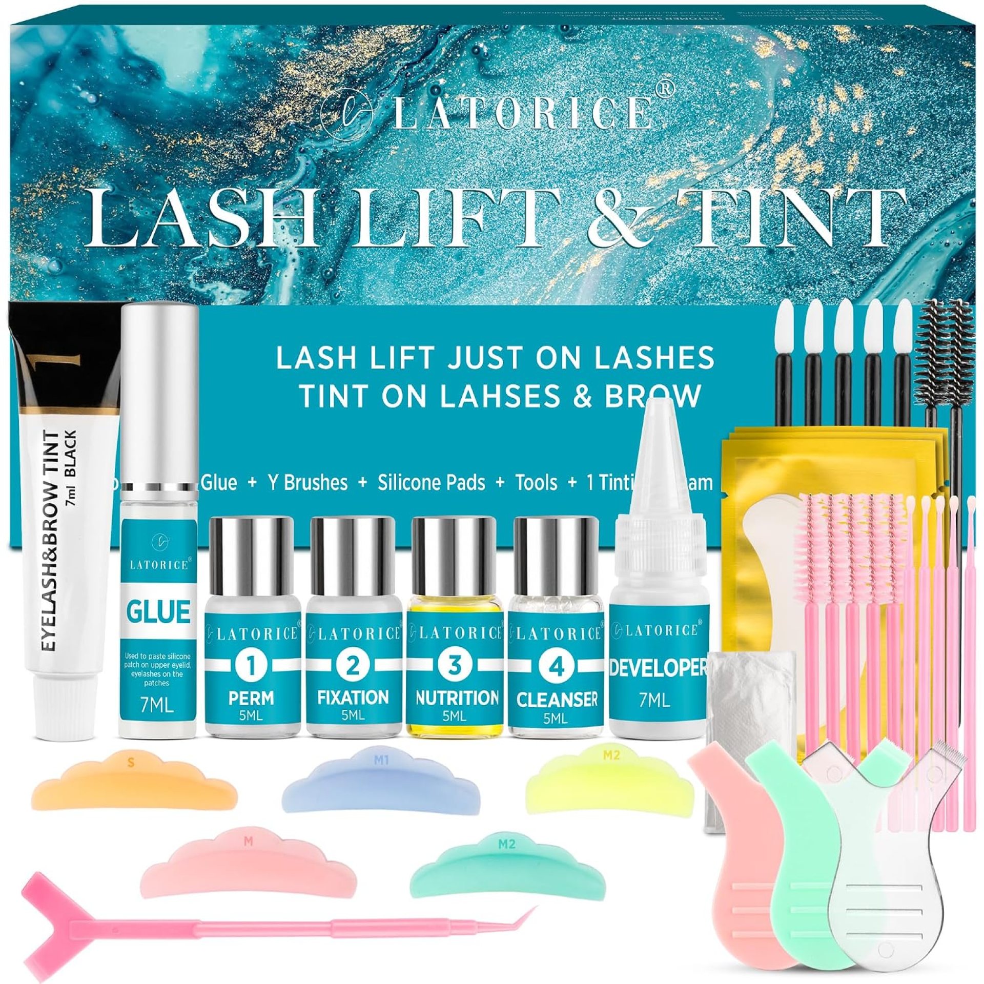 LATORICE Lash Lift Kit for Beginners: 5-in-1 Professional Eyelash Perm Set with Keratin for Women – Home Salon & DIY Beauty Treatment (Includes Rods/Glue/Serum) LATORICE Lash Lift Kit for Beginners: 5-in-1 Professional Eyelash Perm Set with Keratin for Women – Home Salon & DIY Beauty Treatment (Includes Rods/Glue/Serum)