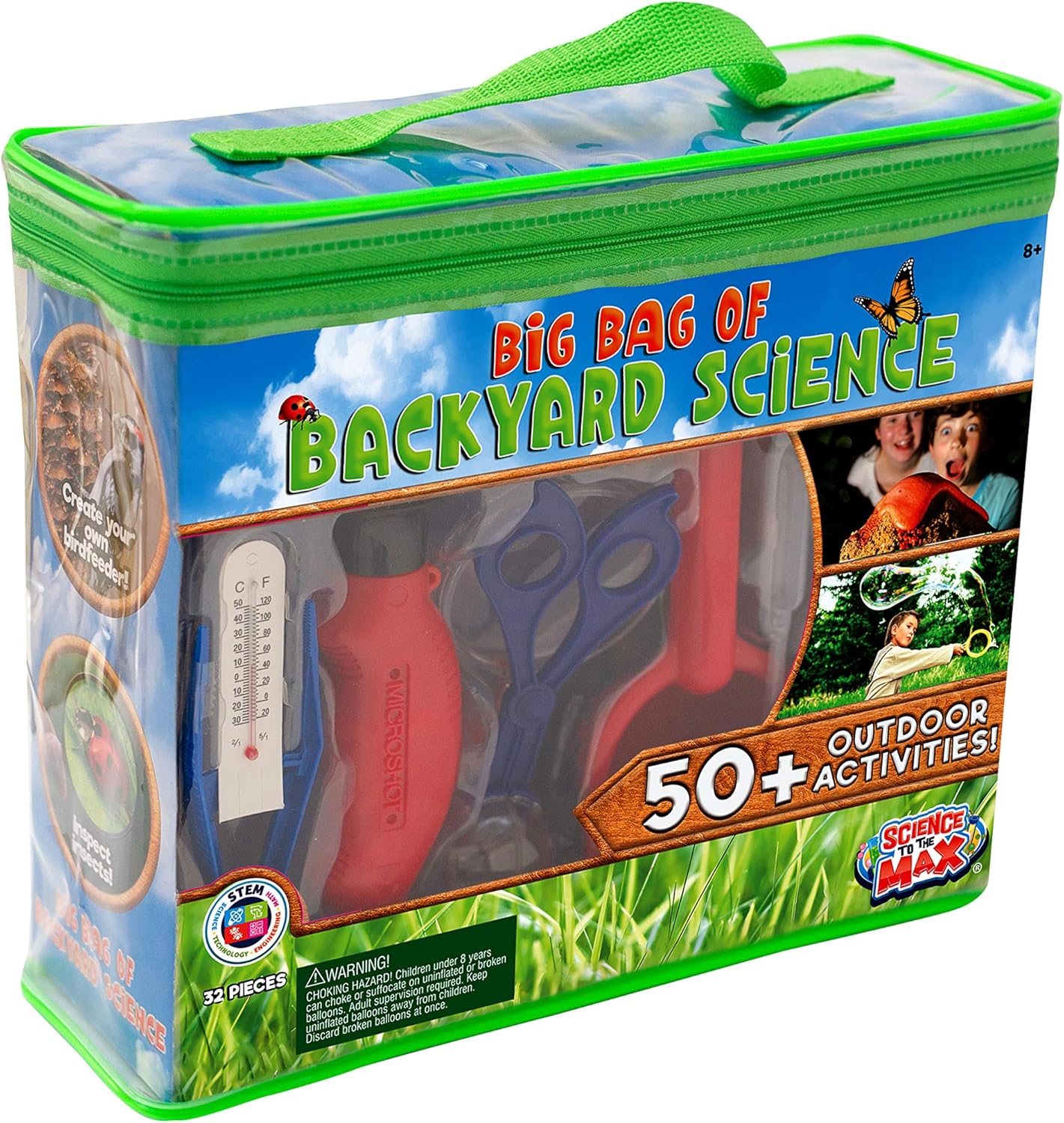 Be Amazing! Toys Big Bag of Backyard Science – STEM Science Kits for Kids 8+ – Educational Science Toys for Kids 10-12 with 50+ Projects – 32-Piece Experiment Science Set for Boys & Girls Age 8-12 Be Amazing! Toys Big Bag of Backyard Science – STEM Science Kits for Kids 8+ – Educational Science Toys for Kids 10-12 with 50+ Projects – 32-Piece Experiment Science Set for Boys & Girls Age 8-12