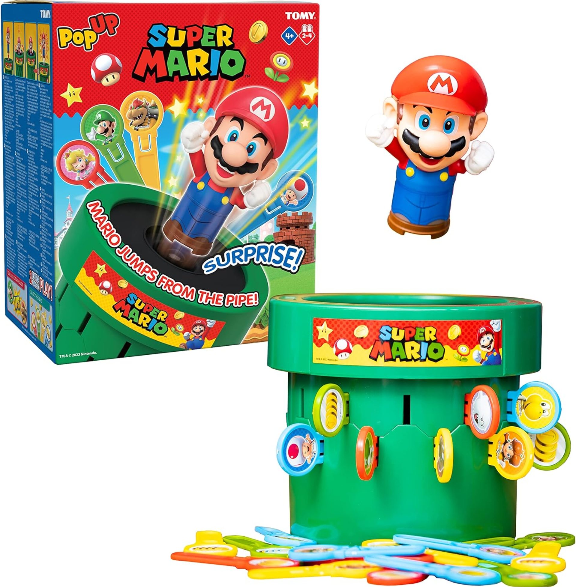 TOMY Pop Up Super Mario Board Game – Family and Preschool Kids Games for Family Game Night – Kids Activities and Super Mario Toys – Girls and Boys Games – 2-4 Players – Ages 4 Years and Up TOMY Pop Up Super Mario Board Game – Family and Preschool Kids Games for Family Game Night – Kids Activities and Super Mario Toys – Girls and Boys Games – 2-4 Players – Ages 4 Years and Up