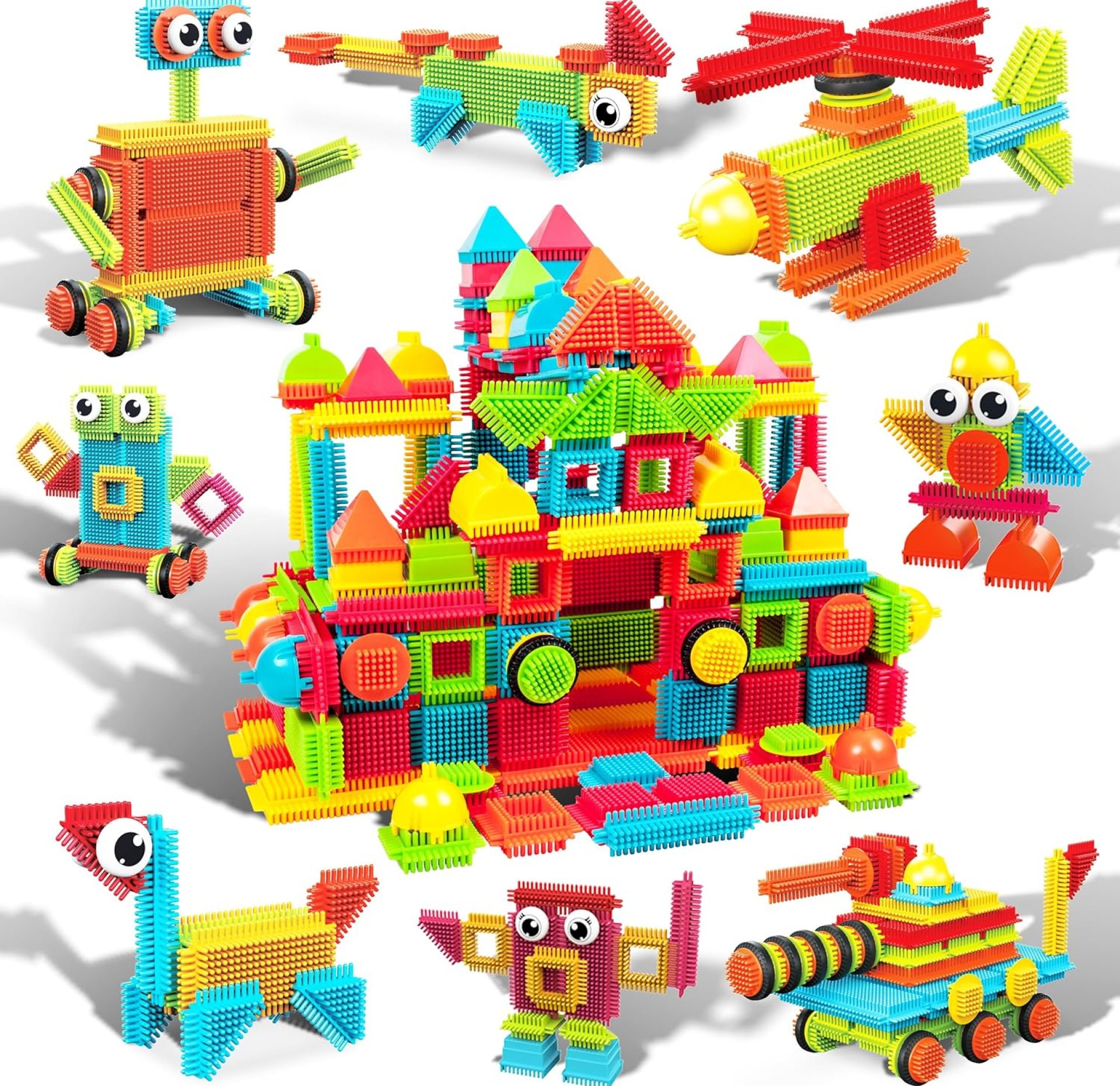 PicassoTiles 240pcs Hedgehog Interlocking Building Shape 3D Blocks, STEAM Educational, Creative, Fun Construction Playset, Sensory Toy Gift for Preschool and Kindergarten Kids, Ages 3 and Up, PTB240 PicassoTiles 240pcs Hedgehog Interlocking Building Shape 3D Blocks, STEAM Educational, Creative, Fun Construction Playset, Sensory Toy Gift for Preschool and Kindergarten Kids, Ages 3 and Up, PTB240