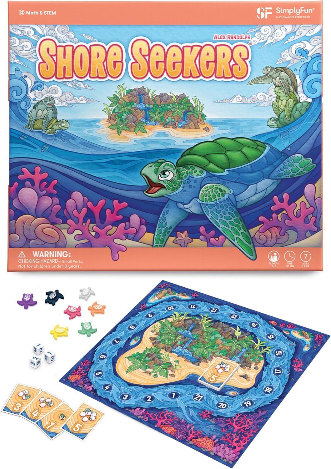 SimplyFun Shore Seekers – A Fun and Interactive Math Board Game for Kids – Practice Addition and Multiplication Skills – Math Game for Kids, 2 to 7 Players, Ages 7 & Up SimplyFun Shore Seekers – A Fun and Interactive Math Board Game for Kids – Practice Addition and Multiplication Skills – Math Game for Kids, 2 to 7 Players, Ages 7 & Up