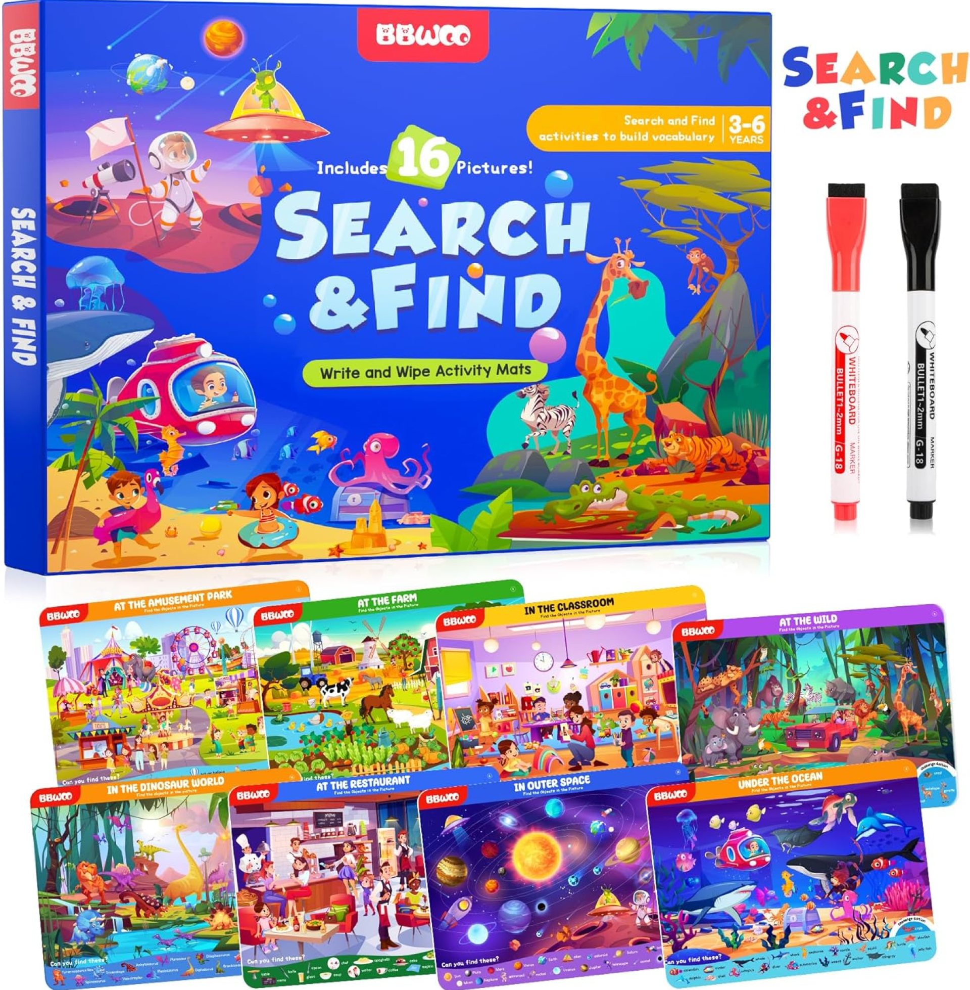 Search and Find Activity Books for Kids Ages 3-5, Toddler Travel Games Toys for Car Airplane, Road Trip Activities for Kids Games 4-8, Preschool Learning Activities, Educational Seek Birthday Gifts Search and Find Activity Books for Kids Ages 3-5, Toddler Travel Games Toys for Car Airplane, Road Trip Activities for Kids Games 4-8, Preschool Learning Activities, Educational Seek Birthday Gifts