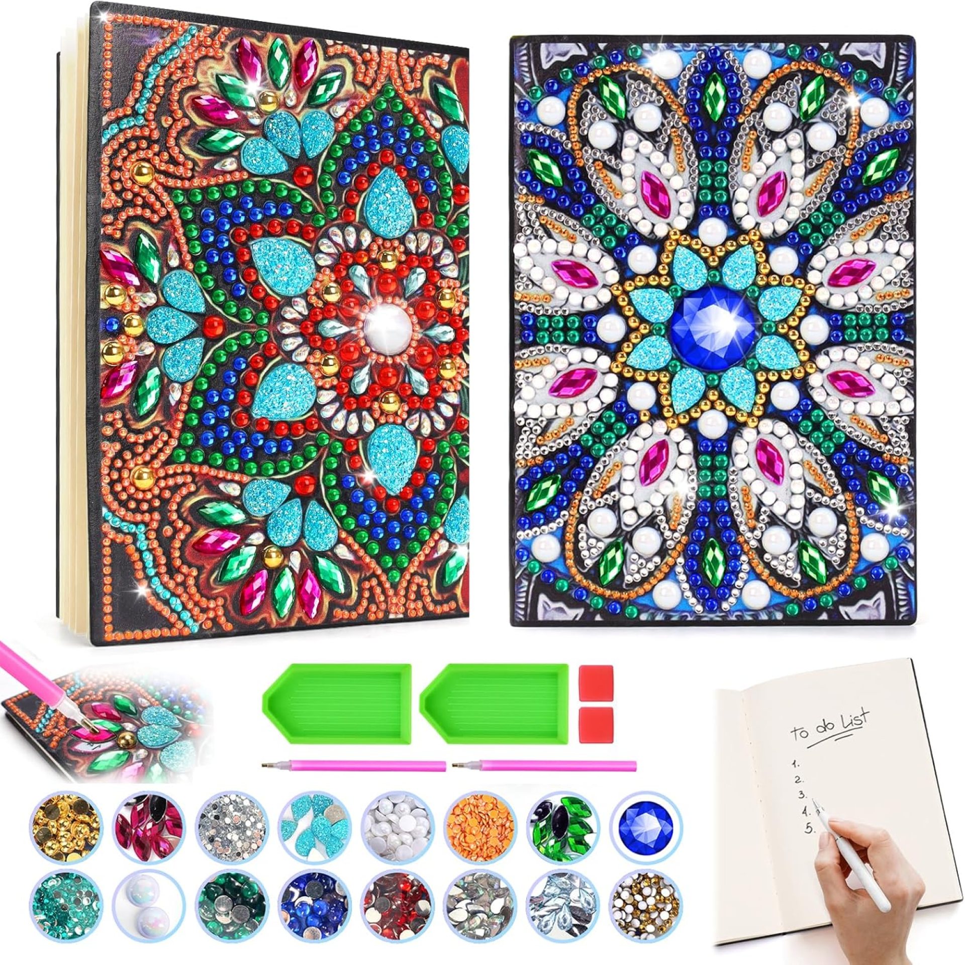 Micaracy Craft Kits for Kids Age 6-8-9-10, Presents for 5 7 11 12 Year Old Girls Notebook Diamond Art Painting Kit Arts and Crafts for Kids Toys for 5-10 Year Old Girl Gifts Diary (2 pcs) Micaracy Craft Kits for Kids Age 6-8-9-10, Presents for 5 7 11 12 Year Old Girls Notebook Diamond Art Painting Kit Arts and Crafts for Kids Toys for 5-10 Year Old Girl Gifts Diary (2 pcs)