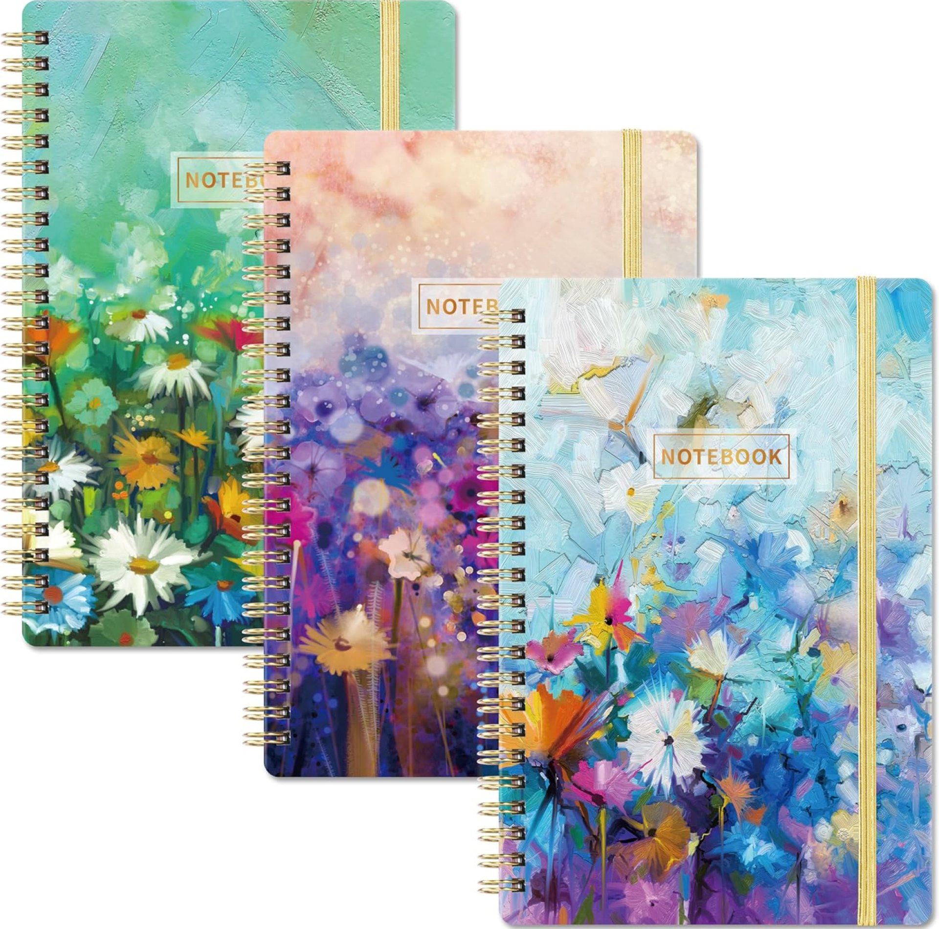 Spiral Notebook – 3 Pack A5 Ruled Journal Notebook, 8.3” × 6”, 3 × 160 Pages, Journal for Women, College Ruled Notebook, Spiral Notebook with Back Pocket, Great Notebooks for School, Home & Office Spiral Notebook – 3 Pack A5 Ruled Journal Notebook, 8.3” × 6”, 3 × 160 Pages, Journal for Women, College Ruled Notebook, Spiral Notebook with Back Pocket, Great Notebooks for School, Home & Office