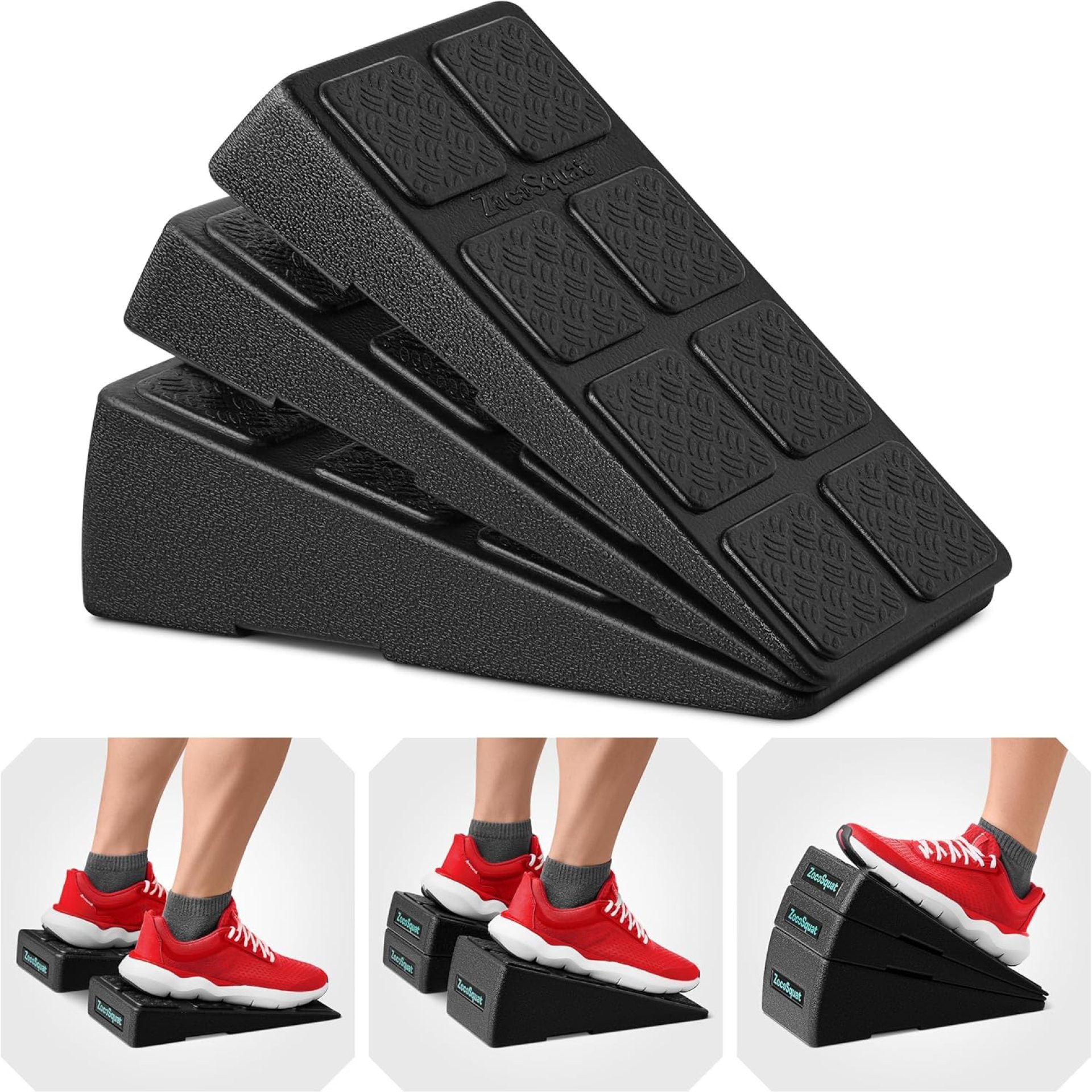 Squat Wedge – Squat Wedge Block 520 LBS Weight Capacity – Slant Board for Calf Stretching – Calf Stretcher Slant Board – yoga blocks Squat Wedge – Squat Wedge Block 520 LBS Weight Capacity – Slant Board for Calf Stretching – Calf Stretcher Slant Board – yoga blocks