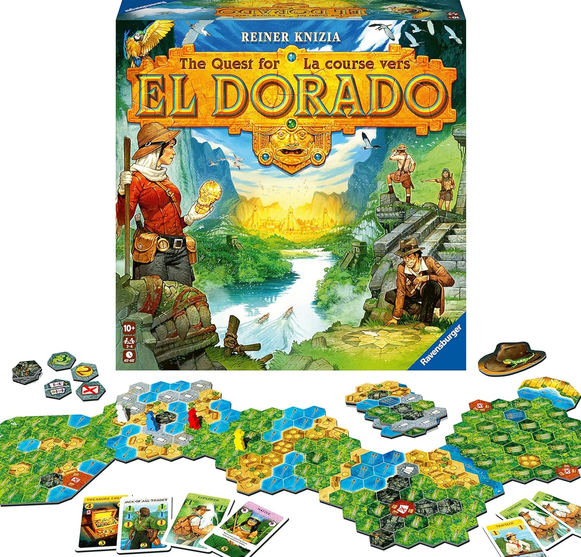 Ravensburger The Quest for El Dorado – Exciting Strategy Board Game | Suitable for Kids & Adults | Designed for 2-4 Players | Inclusive of Mini Expansion Ravensburger The Quest for El Dorado – Exciting Strategy Board Game | Suitable for Kids & Adults | Designed for 2-4 Players | Inclusive of Mini Expansion
