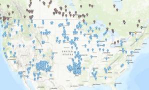 Map of Native American schools Map of Native American schools