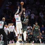 Heat C Bam Adebayo fined K for making inappropriate contact with official after controversial ending Heat C Bam Adebayo fined K for making inappropriate contact with official after controversial ending