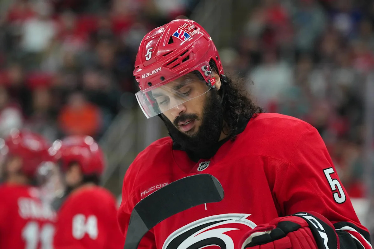 Hurricanes Defenseman Jalen Chatfield Exits Game With Injury Following Headshot Hurricanes Defenseman Jalen Chatfield Exits Game With Injury Following Headshot