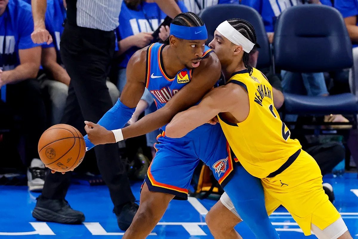 Pacers vs. Thunder score: OKC dominates NBA Finals Game 2 behind big game from Shai Gilgeous-Alexander as Tyrese Haliburton fades Pacers vs. Thunder score: OKC dominates NBA Finals Game 2 behind big game from Shai Gilgeous-Alexander as Tyrese Haliburton fades