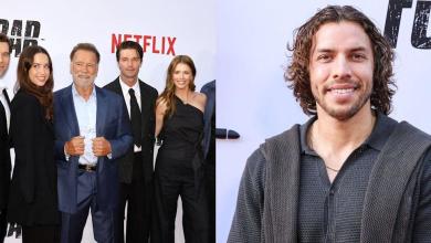 Arnold Schwarzenegger’s air son left family photo with half-brothers and sisters during the actor’s event Arnold Schwarzenegger’s air son left family photo with half-brothers and sisters during the actor’s event