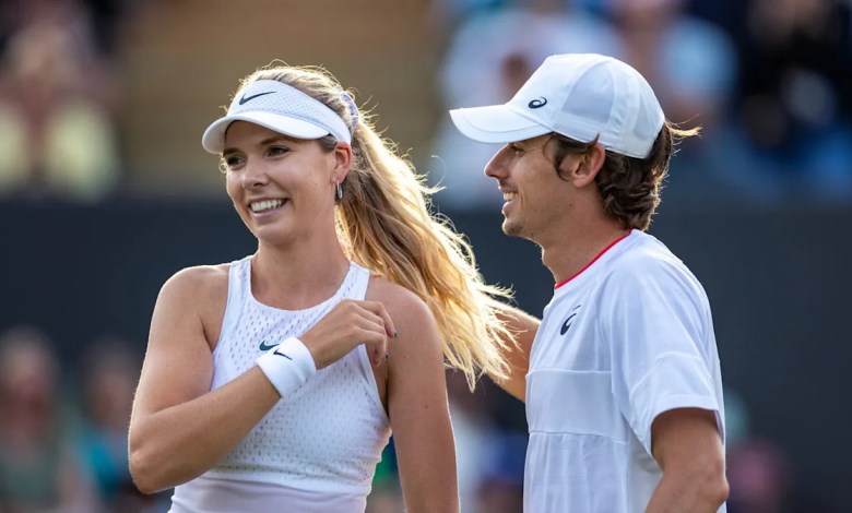 It was a love match for Australia Alex de Minaur and Katie Boulter in Great Britain It was a love match for Australia Alex de Minaur and Katie Boulter in Great Britain