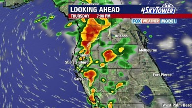 The chances of rain increase for the Tampa Bay region while tropical humidity moves on Florida. Here is the chronology The chances of rain increase for the Tampa Bay region while tropical humidity moves on Florida. Here is the chronology