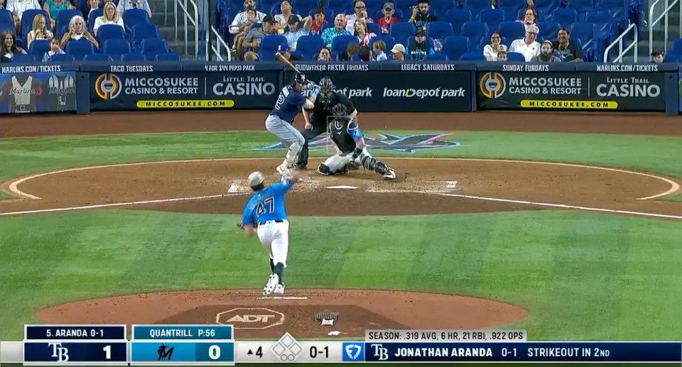 Marlins' Cal Quantrill pitches immaculate inning vs. Rays Marlins' Cal Quantrill pitches immaculate inning vs. Rays