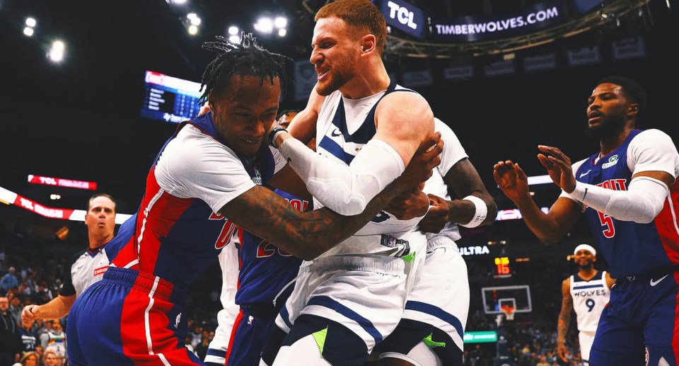 Pistons-Timberwolves fight spills into crowd, leading to 7 ejections Pistons-Timberwolves fight spills into crowd, leading to 7 ejections