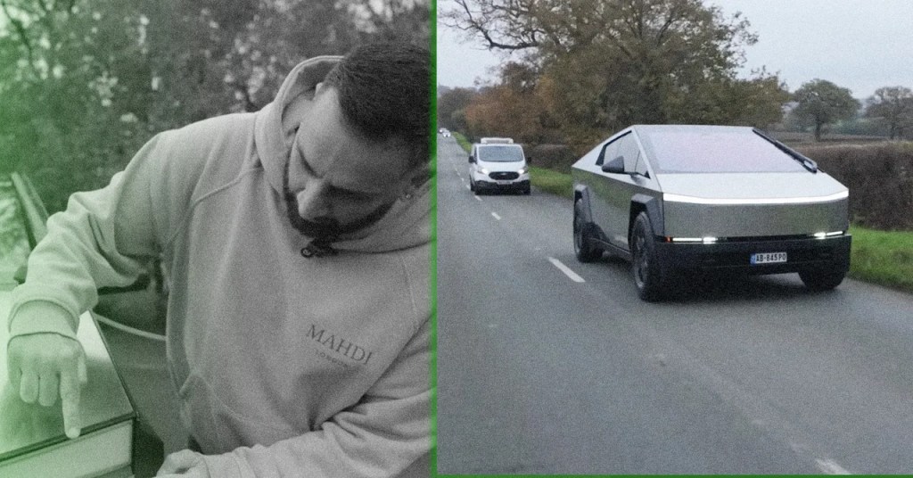 The UK Now Has Its Own Illegal Rubberized Cybertruck on the Road The UK Now Has Its Own Illegal Rubberized Cybertruck on the Road