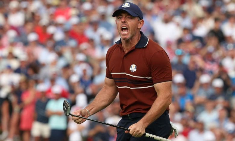 Ryder Cup MC falls after leading the vulgar Rory McIlroy hymn Ryder Cup MC falls after leading the vulgar Rory McIlroy hymn