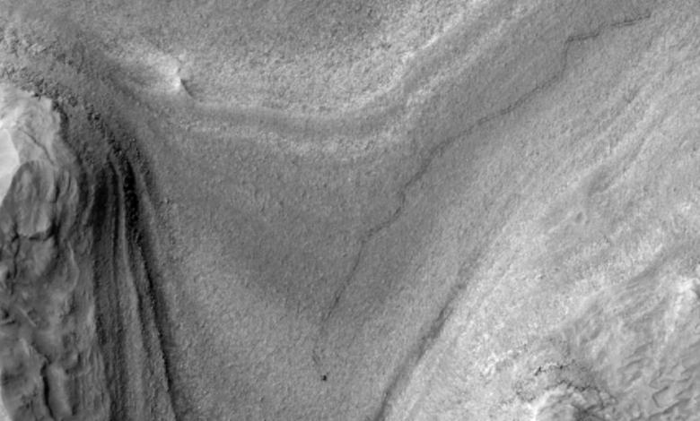 NASA’s Mars Orbit captures this image of the Curiosity Truck NASA’s Mars Orbit captures this image of the Curiosity Truck