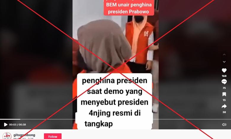 The clip shows suspects in Indonesia’s corruption case, not “students who insult Prabowo” The clip shows suspects in Indonesia’s corruption case, not “students who insult Prabowo”