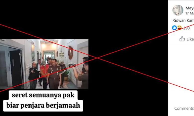 False posts about the “arrest” of the former Indonesian government abuse of unrelated editing False posts about the “arrest” of the former Indonesian government abuse of unrelated editing