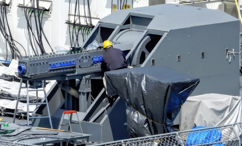 Railgun is installed on the Japanese warship seen in new photos Railgun is installed on the Japanese warship seen in new photos