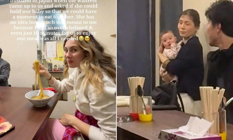 A Japanese waitress noticed a new mother struggling to enjoy her meal. What she did next left that woman speechless (exclusive) A Japanese waitress noticed a new mother struggling to enjoy her meal. What she did next left that woman speechless (exclusive)