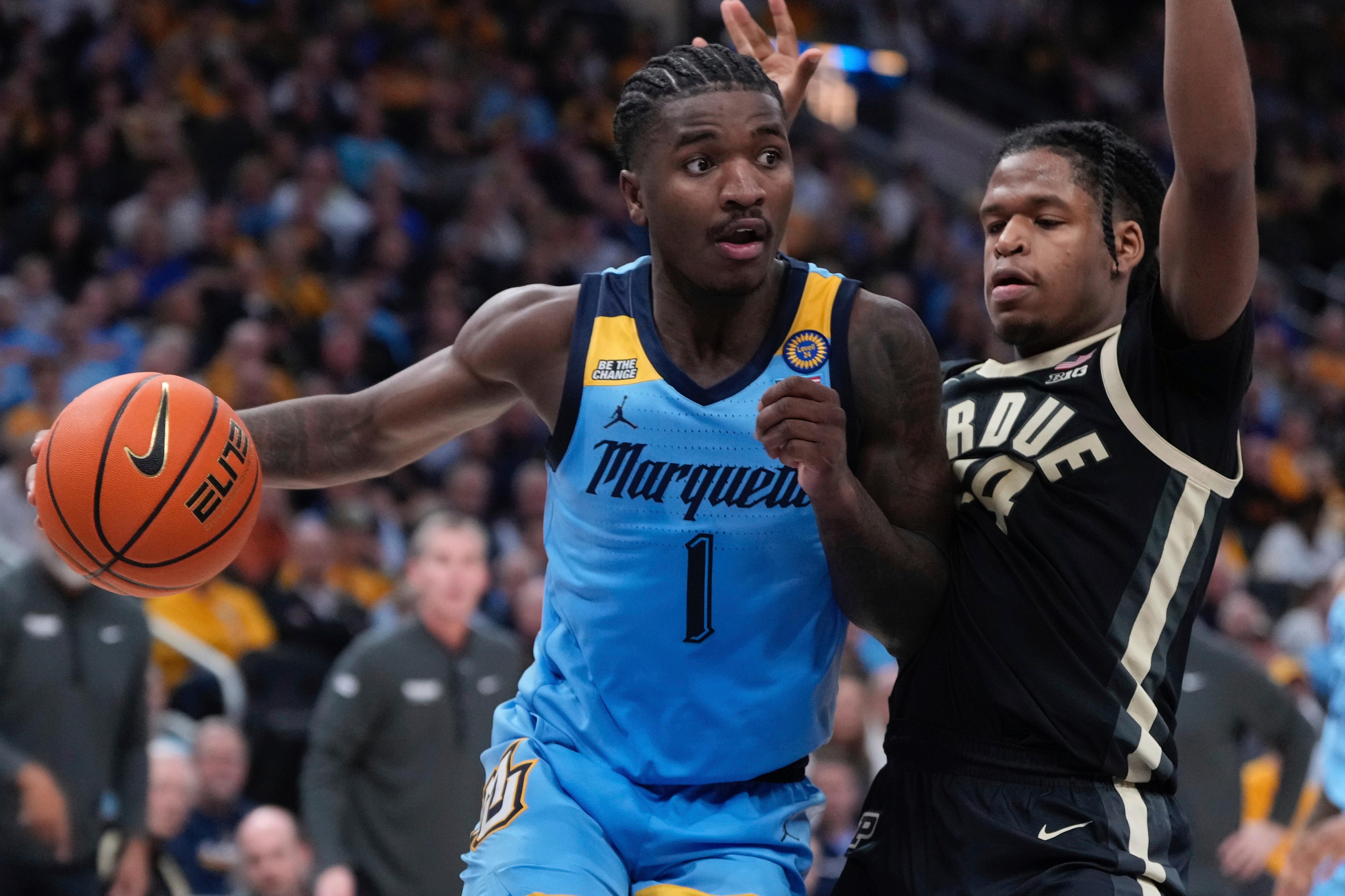 Kam Jones grabs rare triple-double to lead No. 15 Marquette to dominant upset win over No. 6 Purdue Kam Jones grabs rare triple-double to lead No. 15 Marquette to dominant upset win over No. 6 Purdue
