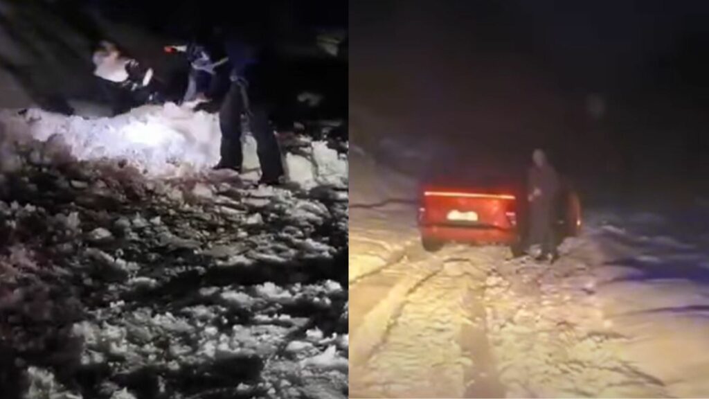 Familie cu doi copii din Alba, prinsă în mașină de nămeți! Familie cu doi copii din Alba, prinsă în mașină de nămeți!