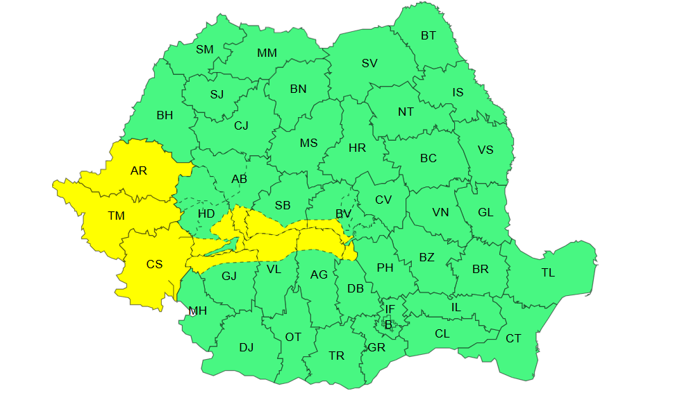Avertizare ANM: Cod Galben de vânt puternic în aceste zone! Avertizare ANM: Cod Galben de vânt puternic în aceste zone!