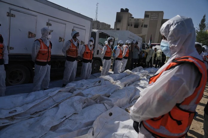 As Israel returns bodies, Palestinians face a grisly search through corpses for lost loved ones As Israel returns bodies, Palestinians face a grisly search through corpses for lost loved ones