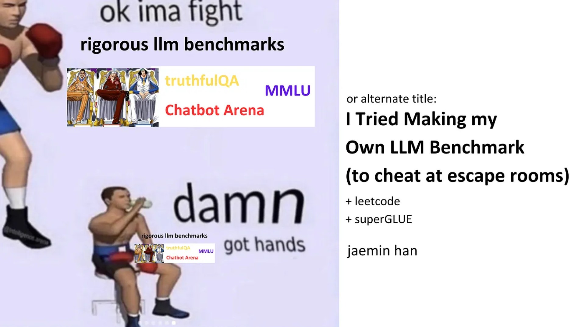 I Tried Making my Own (Bad) LLM Benchmark to Cheat in Escape Rooms I Tried Making my Own (Bad) LLM Benchmark to Cheat in Escape Rooms