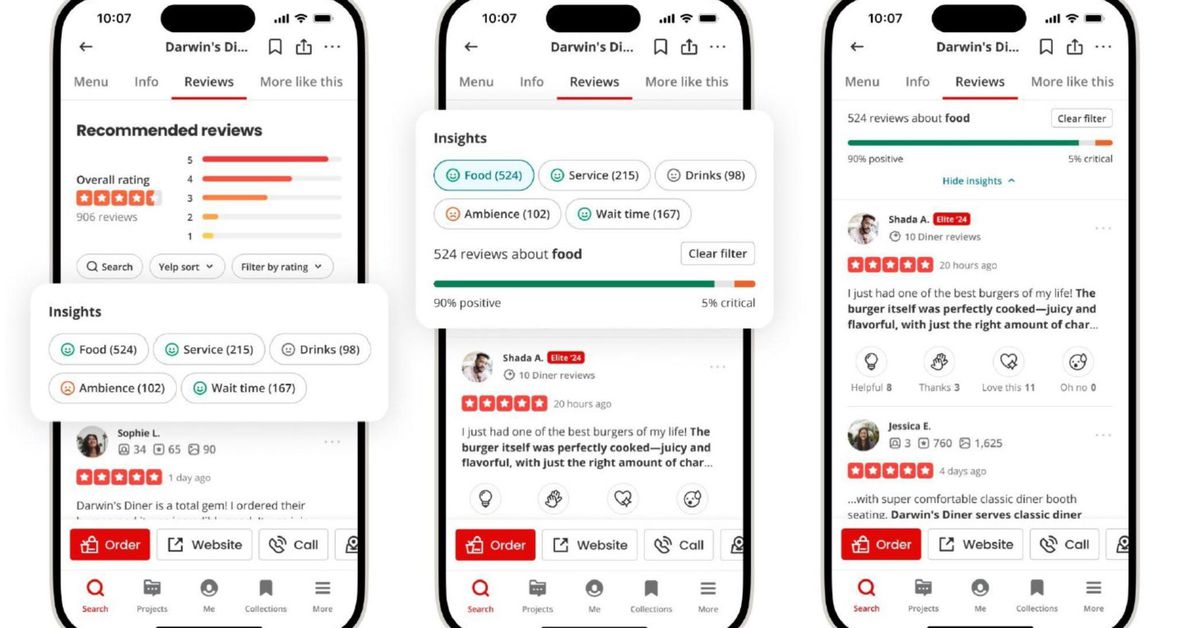 Yelp’s new AI-powered review filters will show what you want to know Yelp’s new AI-powered review filters will show what you want to know