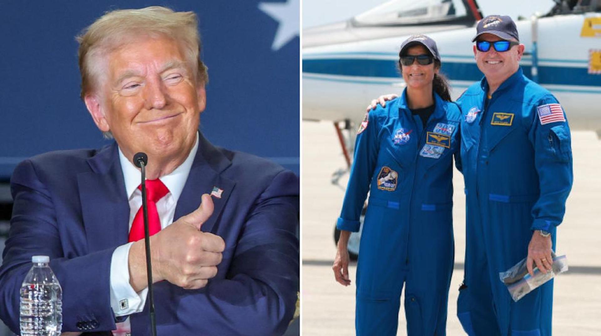 Trump Steps In as Matchmaker: Connecting NASA Astronauts Stuck in Space for a Cosmic Love Story Trump Steps In as Matchmaker: Connecting NASA Astronauts Stuck in Space for a Cosmic Love Story