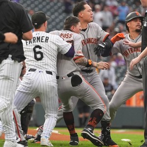 Epic Bench-Clearing Brawl Erupts as Giants’ Rafael Devers Smacks Home Run off Rockies’ Kyle Freeland Epic Bench-Clearing Brawl Erupts as Giants’ Rafael Devers Smacks Home Run off Rockies’ Kyle Freeland