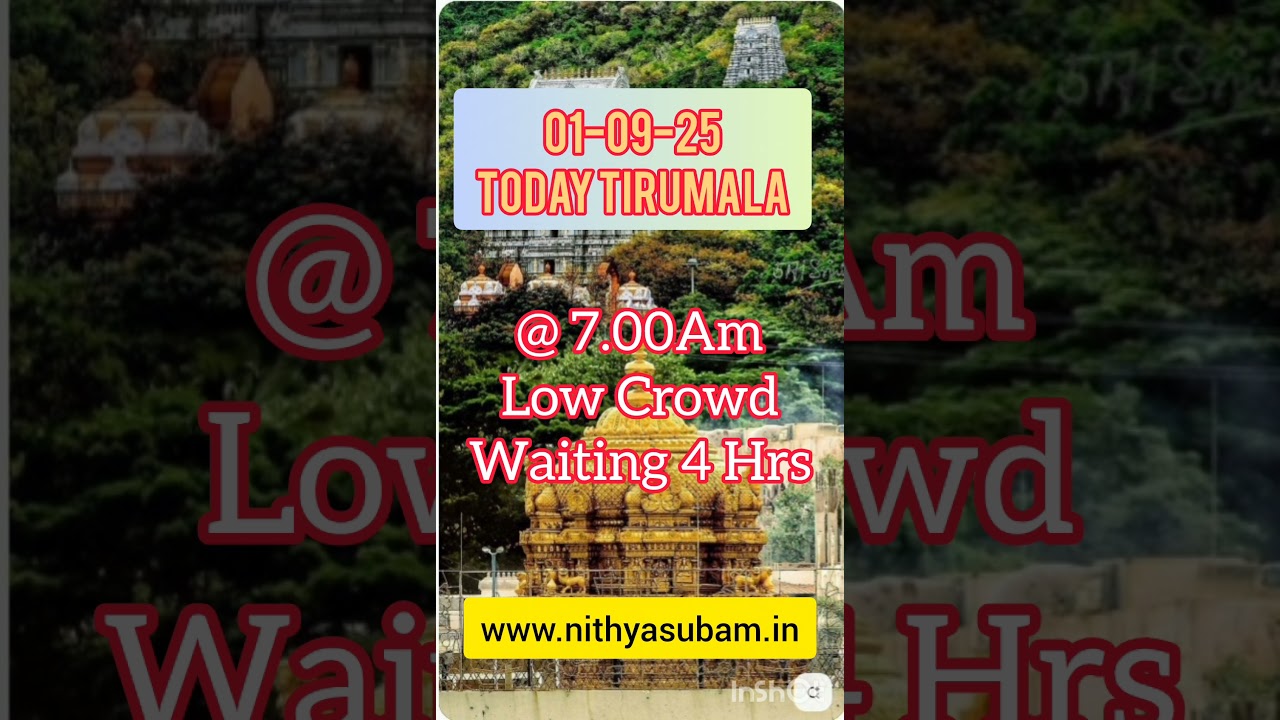 01-09-25 Without SSD, Today Tirumala Status #tirumaladarshan #tirumala #sarvadarshantoday 01-09-25 Without SSD, Today Tirumala Status #tirumaladarshan #tirumala #sarvadarshantoday